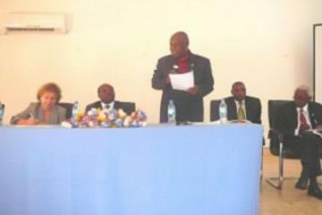 Dr. Rufaro Chatora, WR Tanzania delivering his remarks during annual IVD evaluation meeting, 26th - 29th March 2012