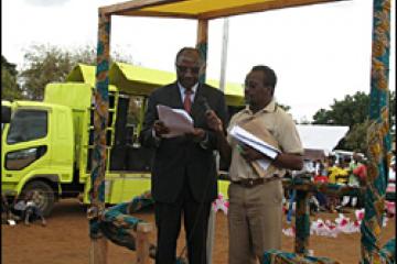 Dr. Jean Baptiste Tapko WR a.i. (in suit) and the NPO Tobacco assisting him in delivering the RD’s Message on WNTD 2009.