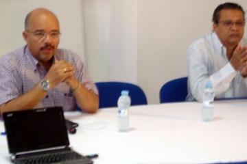 Dr. Delgado, Director Nacional de Saúde, Dr. Artur Correia, Presidente do CNDS