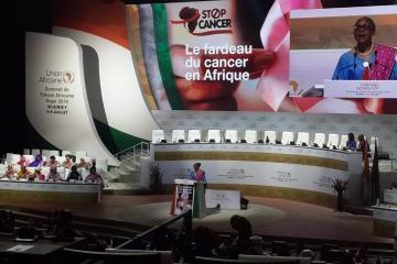 Dr Moeti at the high-level advocacy event on cancer in Africa held in Niamey