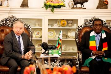 His Excellency President of Zimbabwe, Emmerson Mnangagwa and Jean Todt, the United Nations Secretary-General’s Special Envoy for Road Safety