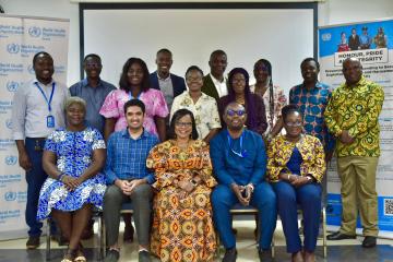 A group photo of representatives of non-state actors at capacity building and learning workshop on gender and health inequality monitoring in Kumasi, 