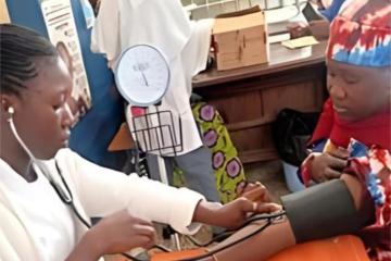 A beneficiary of the 10 million health screening initiative in Kaduna-