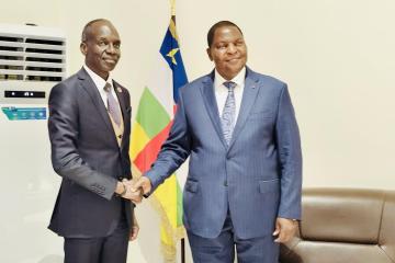 Président Touadéra et le Directeur régional 