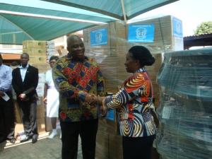 WHO Ghana donates emergency medical supplies to Ministry of Health to respond to major flooding