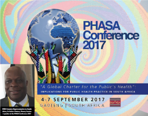 WHO Country Representative in South Africa, Dr Rufaro Chatora, called on the Public Health Association of South Africa (PHASA) to voice its support of and promote the Country’s proposed National Health Insurance (NHI)