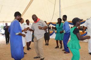 Honorable MP for Norton, Temba Mliswa dancing with some of the psychiatric patients during the launch
