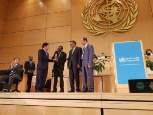 Dr Hilonga was recognized at the World Health Assembly