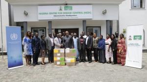 Group photograph during recent handover ceremony of Cholera Kits