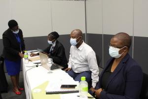 Ministry of Health and Wellness representatives participating in the IPC guidelines validation meeting
