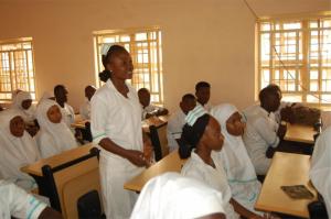 Some Nursing students receiving lectures