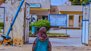 A client seen entering the health centre in Yobe state