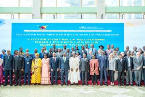 Une vue des personnalités de haut niveau présentes à la cérémonie d’ouverture de la Conférence ministérielle sur le paludisme