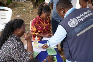 WHO personnel supporting the vaccination campaign
