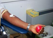 Staff donates blood