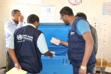 WHO central team on supportive supervision during Measles campaign