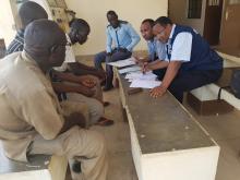 Part of the external review team conducting field assessment in the former Northern Bahr el Ghazal State. Photo WHO 