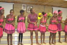 Learners from the David Bezuidenhout High School performing a traditional dance at the public lecture on World Mental Health Day