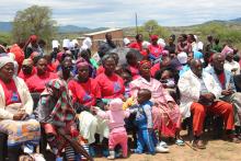 Members of the Mafutseni community following proceedings