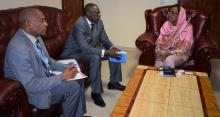 Le Dr MSA MLIVA MPNWCO avec le WRai. lors de la rencontre avec la Ministre de la Santé