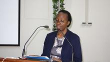 WHO Representative in Eritrea -Dr Josephine Namboze making remarks