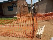 Partial view of the Mangina health centre where first confirmed Ebola patients were treated - WHO- eugene kabambi