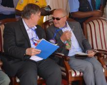 Kenya Country Representatives Dr Rudi Eggers (WHO) with Mr Werner Schultink (UNICEF)