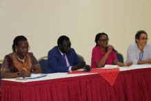 Ms Patience Musanhu, Gavi Senior Country Manager for South Sudan delivering her remarks during the closing session