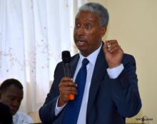 WHO Representative Dr Yonas Tegegn Woldemariam addressing the journalists during the training