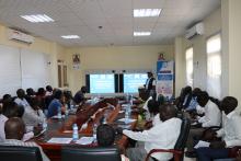 Dr Mutebi making a presentation on the new treatment strategy