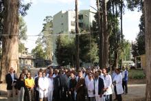 Group photo while visiting Petros specialized hospital