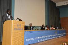UNICEF Representative to Eritrea, Dr Pierre Ngom delivering remarks