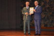 The launching of the NCDs and Risk Factors booklet by Dr. Hon P. Jugnauth, Prime Minister of Mauritius (left) in the presence of Health Minister, Dr Hon. A. Husnoo 