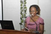 WHO Representative to Eritrea, Dr Josephine Namboze addressing the participants on healthy ageing