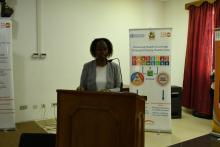 WHO Representative to Eritrea, Dr Josephine Namboze addressing the participants of the event