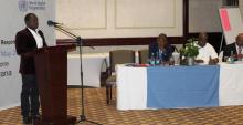 Dr Willy Amisi, the SADC senior Programme Officer for Health and Nutrition, delivering SADC remarks