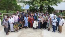 Group photo of the Functional Review team and the WHO Sierra Leone Country Office staff members