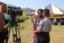 Dr Cornelia Atsyor addressing members of the media during the event