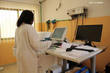 A researcher at work at Brazzaville's sickle cell center