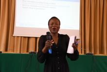  UN Resident Coordinator, Ms Susan Ngongi making remarks