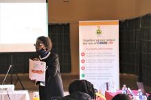 Chief Coordinator of COVID-19 Task Force in Zimbabwe, Dr Agnes Mahomva giving her opening remarks 