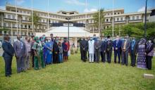 The UN Resident Coordinator, Heads of Agencies, Government functionaries and families of late colleagues at the UN House in Abuja.