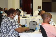 Workshop participants including the national laboratory managers and technicians, focused and engaged during presentations 