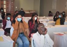 Participants at a training in Erongo region during a self-care session 