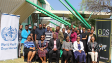 Participants of the Epidemic Intelligence from Open Sources (EIOS) training session in Botswana