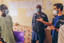 WHO experts providing guidance to healthcare workers working in one of the CSM treatment centers in Yobe state. 