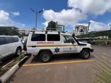 WHO and IrishAID hand over an ambulance to Ministry of Health