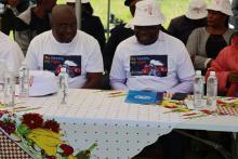 WHO Country Rep, Dr Richard Banda and the Minister of Health, Selibe Mochoboroane during the World Health Day commemoration