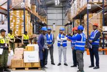 Site visit at the Central Medical Store by the WHO Team for Scoping Mission on Epidemic Preparedness and Response (EPR) team in Liberia 