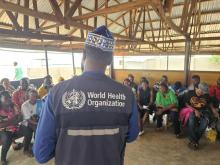 A WHO expert is seen sensitizing the community team on the prevention of Lassa fever in one of the priority LGAs. 